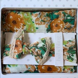 Baby Bling Bow & Swaddle set